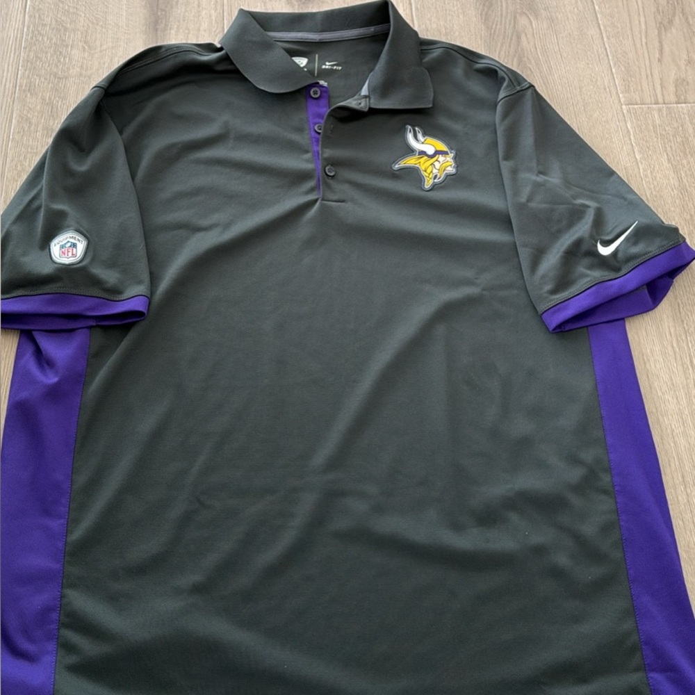 NFL Nike Minnesota Vikings Dri-Fit golf Polo Shirt men’s XL